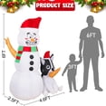 thumbnail image 2 of Muñeco de nieve inflable navideño AerWo con perro, 180 cm, con luces LED, 2 of 6