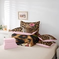 thumbnail image 6 of jejeloiu Safari Animal Cheetah 7-Piece Twin Bedding Sets,Chic Leopard Pattern Bedding Comforter Set,Pink Flower Floral Sheet Sets For Kids,Breathable Home Decor Reversible, 6 of 8