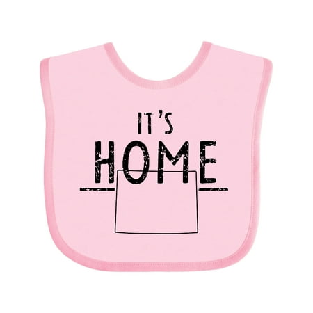 

Inktastic It s Home- State of Wyoming Outline Distressed Text Gift Baby Boy or Baby Girl Bib