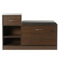 thumbnail image 5 of Wooden Entryway Shoe Storage Bench with Cushion, 5 of 7