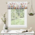 thumbnail image 2 of Spring Valance for Windows Kitchen Living Room Valances Rod Pocket Bathroom Small Window Treatment Floral Wild Flower 1 Panel, 54 x 18 Inch, 2 of 6