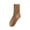Brown, variant on LckLvx Women Solid Color Socks Classic Casual Mid Tube Socks Multi Colored Running Sports Dress Socks