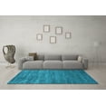 thumbnail image 3 of Ahgly Company Indoor Square Oriental Light Blue Industrial Area Rugs, 5' Square, 3 of 4