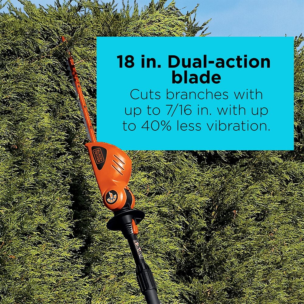 BLACK+DECKER 20V MAX* Cordless Pole Hedge Trimmer, 18-Inch, LPHT120