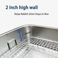 thumbnail image 2 of Stainless Steel Rabbit Litter Box,Bunny Litter Pan with Widened Grid,Toilet Tray,Deep Waste Storage, 2 of 14