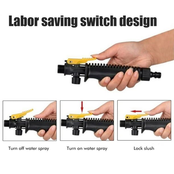 Lavadora De Alta Presión, Rociador De Riego Portátil 2 En 1, Rociador De Riego Portátil Con Boquilla Ajustable, Botella De Espuma Para Lavado De Autos, Jardinería