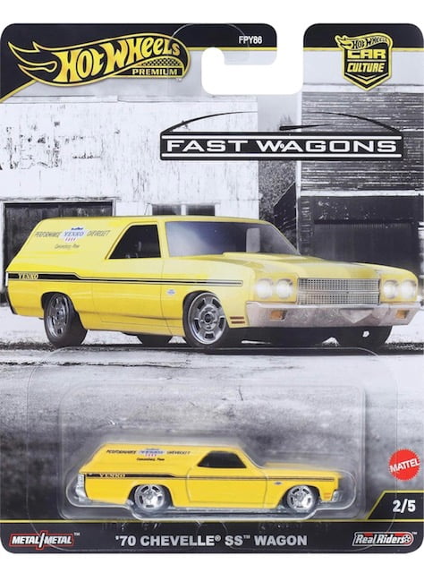 Hot Wheels Premium Car Culture Fast Wagons J Case Set of 5 Cars 1:64 Scale Diecast Model Cars - FPY86 961J