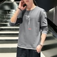 thumbnail image 2 of Ropa para hombre Camiseta unicolor para hombre Sudadera holgada con estampado gráfico liso Harajuku Moda japonesa Alta calidad Casual Top, 2 of 5