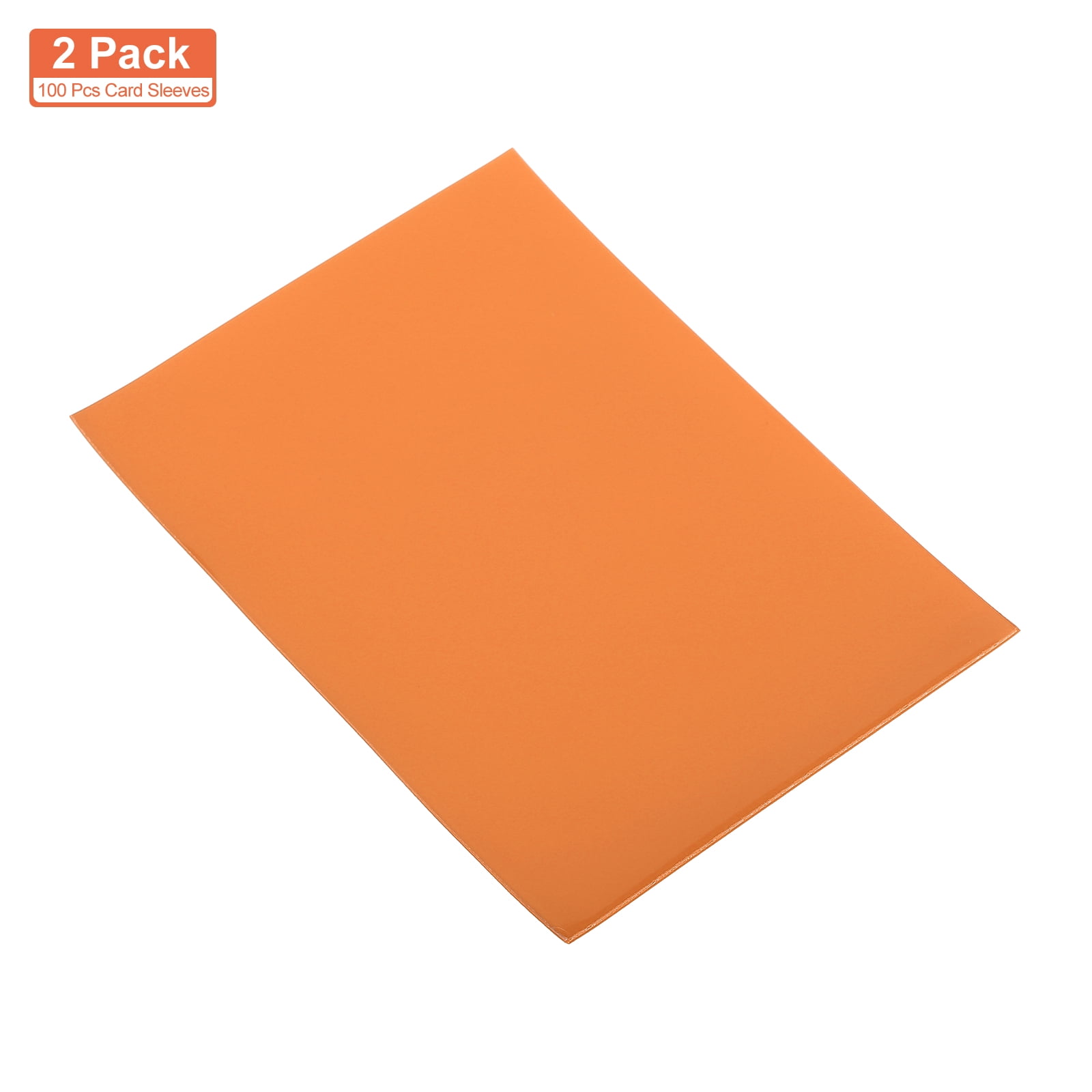 Trading Card Sleeves, 2 Pack/100 Sleeves Soft Inner Protector Waterproof  for Deck, and TCG Cards, Orange - Walmart.com