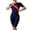 C, variant on Women Color Block Short Sleeve Boyleg One Piece Swimsuit Front Half Zip Knee Length Upf Quick Dry Athletic Surf Diving Training Sport Bathing Suit Black