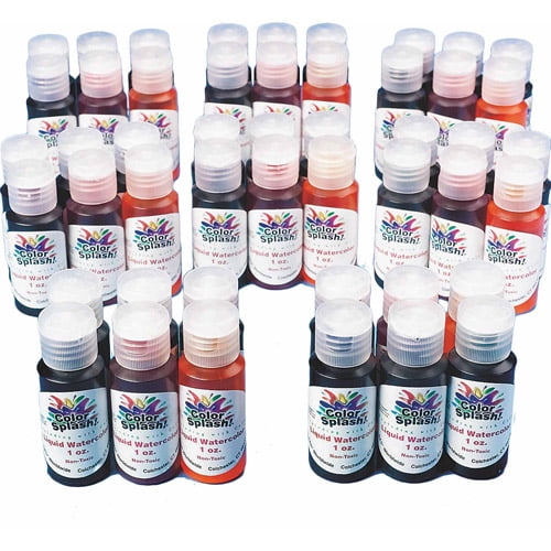 Color Splash! Liquid Watercolors Pass Around Pack, 1 oz, Pack of 48