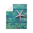 thumbnail image 3 of CafePress - Starfish And Turquoise Seashore Throw Blanket - Soft Fleece Throw Blanket, 50"x60" for All Ages, 3 of 4