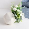 thumbnail image 5 of Artificial Flowers in Vase Fake Floral Arrangements, White Faux Rose Table Centerpiece Flower Decor for Home Office Kitchen Restaurant Wedding Decoration Table, 5 of 8