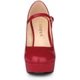 thumbnail image 2 of Zapatos de tacón de aguja Allegra K Rojo 40, 2 of 6