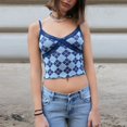 thumbnail image 2 of Sngxgn Womens Tank Top V Neck Basic Camisole(Blue,L), 2 of 8