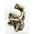 thumbnail image 3 of See Hear Speak No Evil Stacked Up Funny Skeletons Skull Figurine Pen Holder Wise Skeletons, 3 of 4