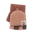 thumbnail image 1 of MIASHUI Gants Convertibles pour Enfants Sans Doigts Chauds d'Hiver, Khaki, Taille Unique, 1 of 2