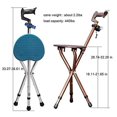 thumbnail image 3 of Portable Lightweight Folding Cane Chair Stool with 3 Legs for Elderly, 3 of 4