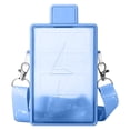 thumbnail image 2 of npkgvia cupsClearance,Rectangular Plastic Cup Fitness Large-capacity Convenient Strap Water Bottle,Blue, 2 of 2