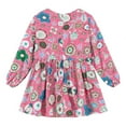 thumbnail image 4 of Esaierr Kids Toddler Girls Long Sleeve Dresses Baby Summer Floral Dresses Princess Dress Mid Length Comfortable Cute Princess Dress for 1-7 Years, 4 of 8