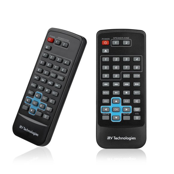 IRV-R2 - Control remoto inalámbrico, reemplazo para estéreo de auto IRV62/IRV31 de tecnología IRV, montaje en pared, independiente, 2 zonas, receptor de audio para auto