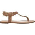 thumbnail image 4 of Women's Journee Collection Genevive Flat Thong Sandal Brown Faux Nubuck 6 M, 4 of 7