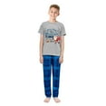 thumbnail image 3 of Ihaphap Family Christmas Matching Pajamas It‘s The Most Wonderful Time Of The Year Grey Short Top and Blue Plaids Pajamas Set, M-Men, 3 of 6