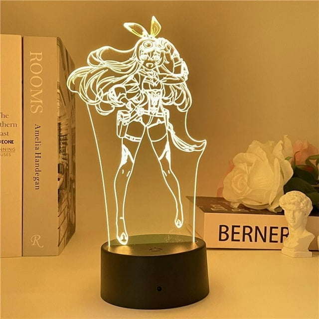Luz nocturna LED 3D Plants vs Zombies Ambers que cambia de color