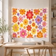 thumbnail image 5 of Retro Floral Pattern With Bright Daisy Blooms, Playful Vintage Style for Flower Lovers, Botanical Wall Art, Mother's Day Gift, Tapestry Wall Hanging for Bedroom and Living Room, 5 of 7