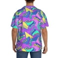 thumbnail image 3 of Sikiie Disco Roller Skates Men's Wrinkle Free Untucked Cuban Shirt Business Casual Button Down Shirts Short Sleeve ShirtSmall, 3 of 5