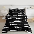 thumbnail image 2 of Feelyou Racing Lover Kids Full Size Comforter Sets, Exterme Sports Athlete Bedding Comforter Set, Cartoon Automobile Theme Reversible Bedding Sets, Microfiber Bedroom Decor, 3 Pieces, 2 of 8