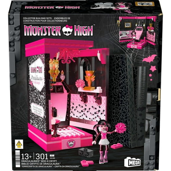 Mega Bloks Monster High Draculaura's Boo-k Crypt Building Set (301 Pieces)