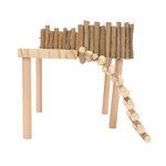 Plate-forme d'escalade de hamster, petit animal d'activité Aire de jeux Repos Échelle flexible Facile d'assemblage décoratif pour ours doré