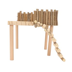 Hamster Climb Platform, Small Pet Activity Playground Rest Flexible Ladder Easy Assembly Decorative  For Golden Bear