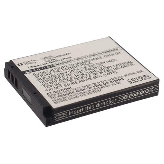 Batteries N Accessories BNA-WB-L8876 Digital Camera Battery - Li-ion, 3.7V, 850mAh, Ultra High Capacity - Replacement for Canon NB-6L Battery