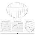thumbnail image 4 of Stainless Steel Meat Net Grilling Rack Round Portable Fish Vegetable Roast Rack Pizza Baking Rack 24.5cm Without Black Baking Tray, 4 of 8