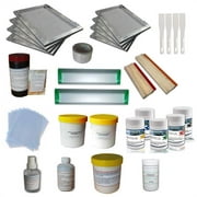 INTBUYING 4 Color Screen Printing Materials Kit T-Shirt Printing Package Printing Squeegee