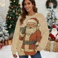 thumbnail image 2 of Lorytime Oversized Vintage Sweatshirt for Women Christmas Santa Claus Shirt Crew Neck Long Sleeve Pullover Tops, 2 of 7