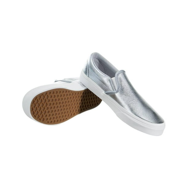 Tenis Vans Slip On Classic Metallic Gray Dawn Mujer Casual Skate plateado 24 Vans VN0A38F7ULV Walmart en linea