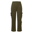 thumbnail image 6 of qolati Womens Cargo Sweatpants High Waisted Wide Leg Fall Pants for Women Baggy Y2k Elastic Waisted Fleece Lined Joggers with Pockets, 6 of 6