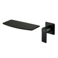thumbnail image 5 of Boyel Living Matte Black Waterfall Bathroom Faucet 1- Handle Wall Mount Sink Faucet Modern Bathtub Mixer Tap Solid Brass, 5 of 7