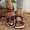 Black, variant on Women's Hiking Sandals Fashion Versatile Ethnic-Style Outdoor Walking Sandals Arch Support Summer Breathable Soft Thick Soled Comfortable Sandals