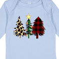 thumbnail image 4 of Inktastic Three Christmas Trees in Plaid and Leopard Print Boys or Girls Long Sleeve Baby Bodysuit, 4 of 5