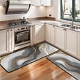 thumbnail image 3 of Kitchen Rugs Sets Of 2,Gray White Gold Marble Pattern Anti Fatigue Kitchen Mat Rugs Non Slip Washable,Decorative Kitchen Floor Mats for Kitchen,Sink,Laundry,17"x47"+17"x47", 3 of 5