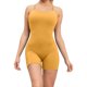 thumbnail image 1 of Gibobby Trajes de Entrenamiento para Mujer Sin incomodidad Apretado Pantalones de yoga Hollow Back Body Training Fitness Sports Mono(Marrón,M), 1 of 5