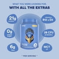 thumbnail image 4 of Birdman Peacock Vegan Protein Powder with Vitamins, Magnesium MCT Oil, Coco-Vanilla, 1 lb, 4 of 7