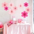 thumbnail image 3 of 18X Juego de Flores de Abanico de Papel Rosa, Decoraciones para Fiestas, Abanicos de Papel, Pompones Florales y Guirnaldas para Bodas, Cumpleaños, 3 of 5