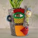 thumbnail image 4 of Abstract Rainbow Head Planter, Graffiti Face Planter with Drainage, Flower Plant Pots for Indoor Pla, 4 of 5