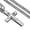 Silver, variant on Men Cross Pendant Necklace Stainless Steel Crucifix Curb Chain Gold Black Silver-Silver-18inch or 45cm