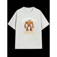 thumbnail image 1 of Boys Halloween Pumpkin Robot Graphic T-Shirt, Black Casual Style Description Halloween Shirts With Pumpkin and Robot Graphic, Girls/Boys Fall Clothes, Round Neck Short Sleeve T-Shirt, Cool, 1 of 7